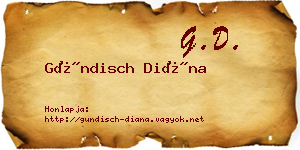 Gündisch Diána névjegykártya